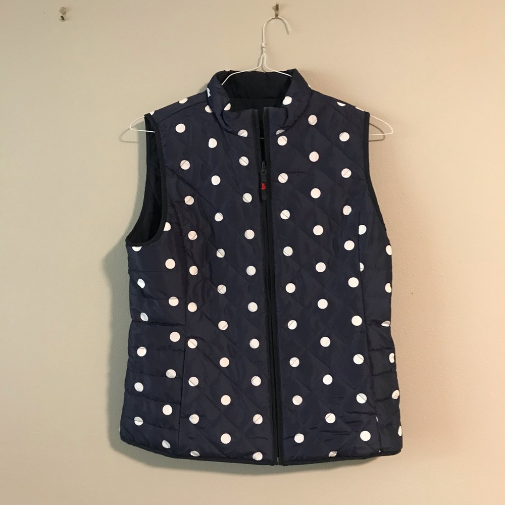 Reversible Navy & Polka-Dot Vest